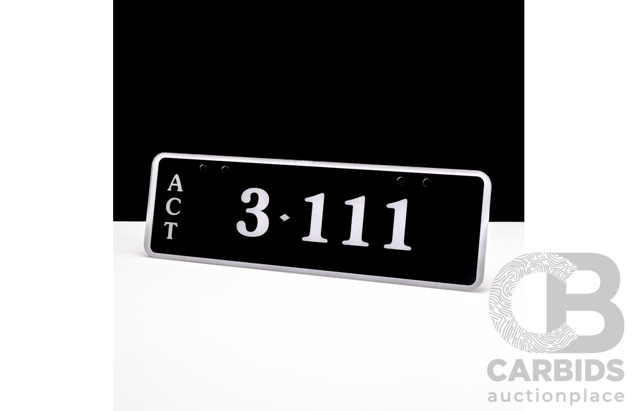 ACT 4-Digit Number Plate - 3.111
