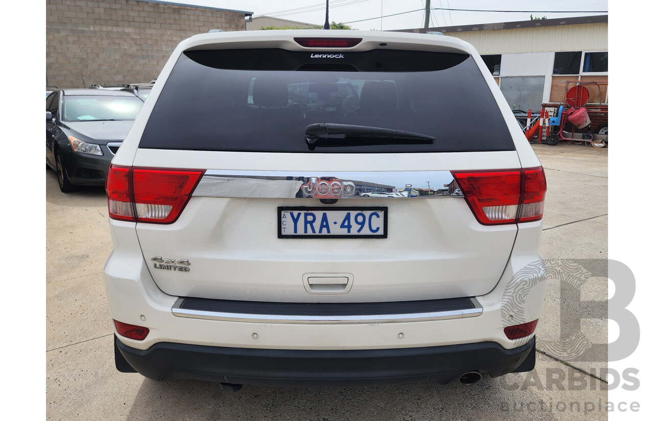 11/2011 Jeep Grand Cherokee Limited (4x4) WK 4d Wagon White 3.6L