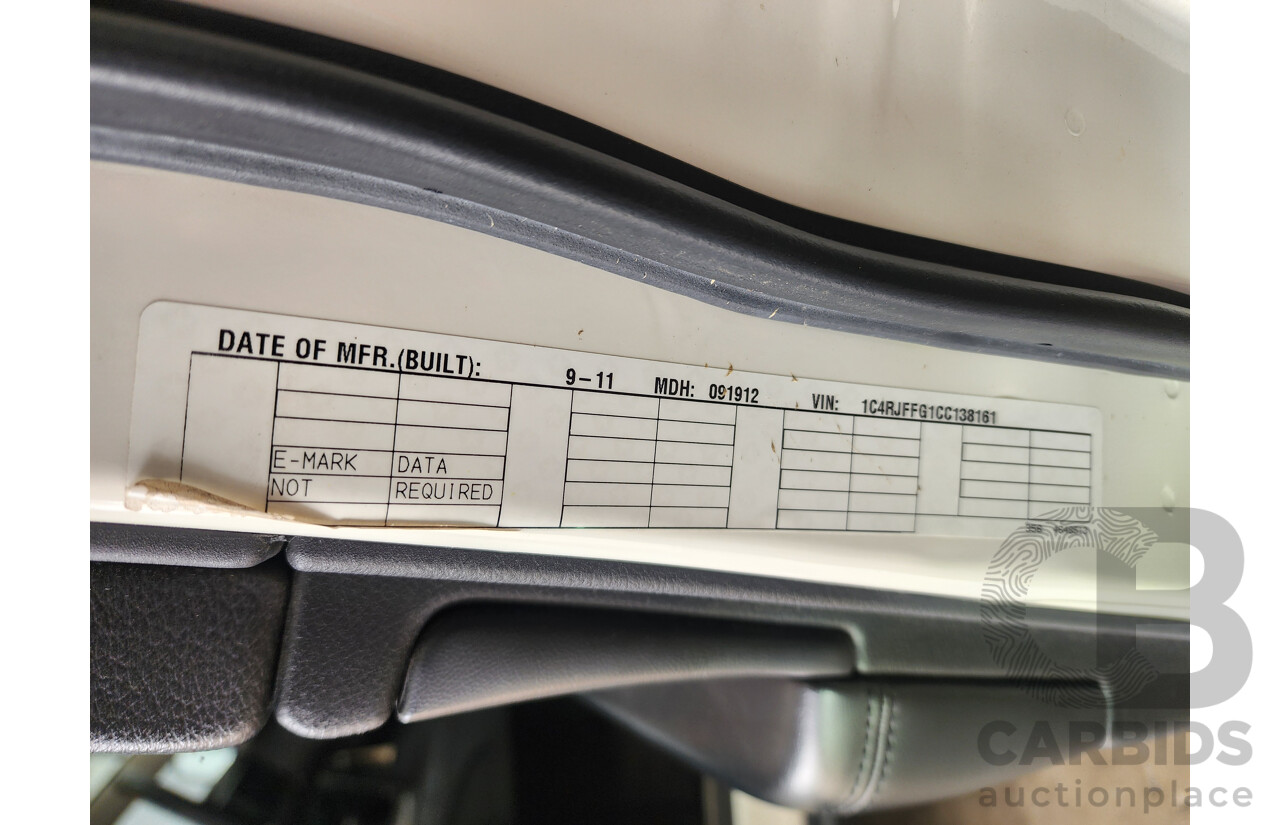 11/2011 Jeep Grand Cherokee Limited (4x4) WK 4d Wagon White 3.6L