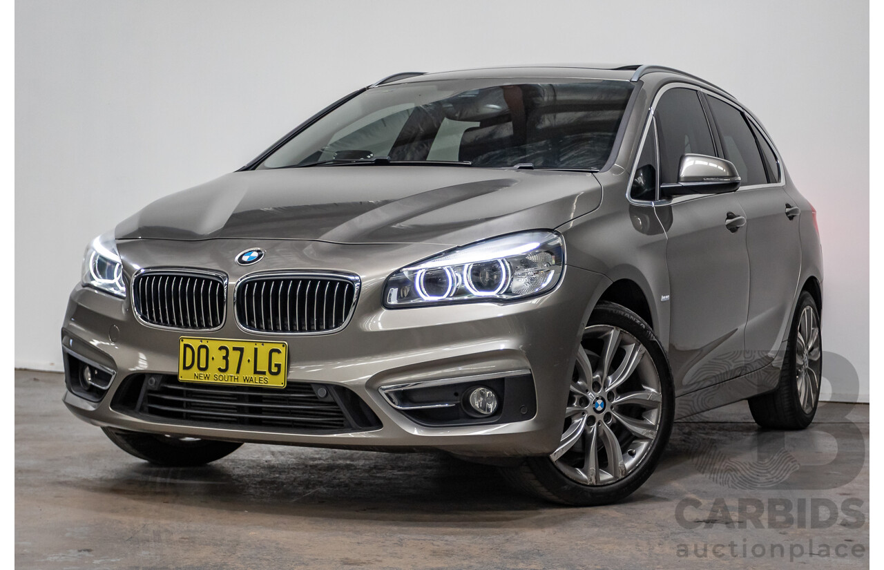 6/2017 BMW 220i Active Tourer Luxury Line F45 MY18 4D Wagon Sparkling Brown Metallic Turbo 2.0L