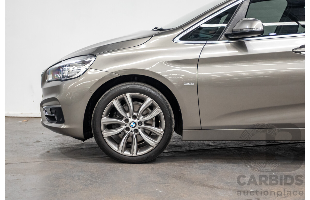 6/2017 BMW 220i Active Tourer Luxury Line F45 MY18 4D Wagon Sparkling Brown Metallic Turbo 2.0L