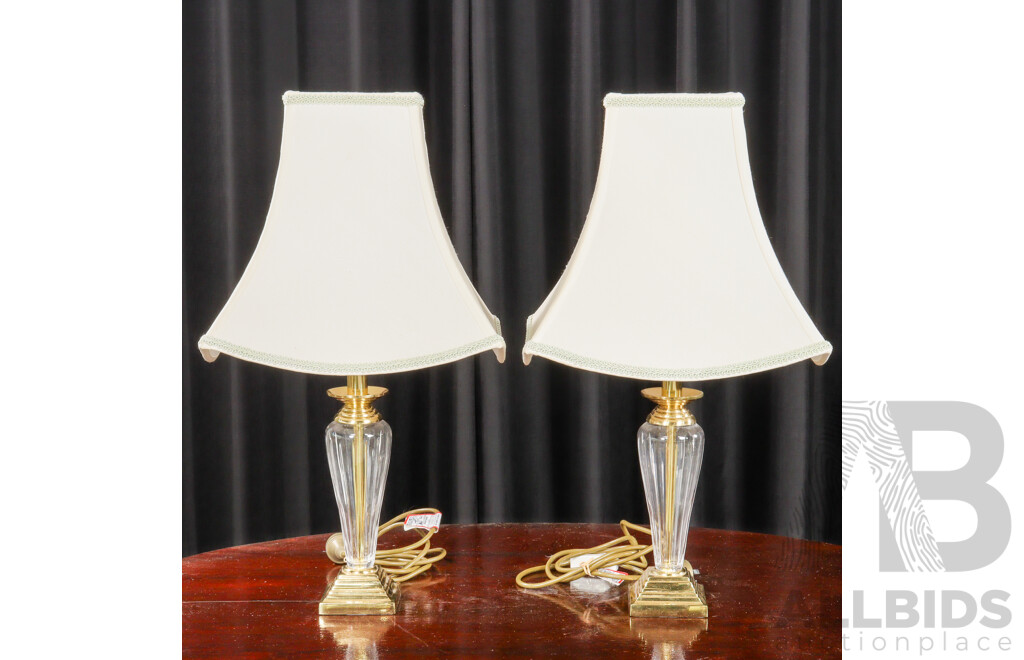 Pair of Glass Table Lamps