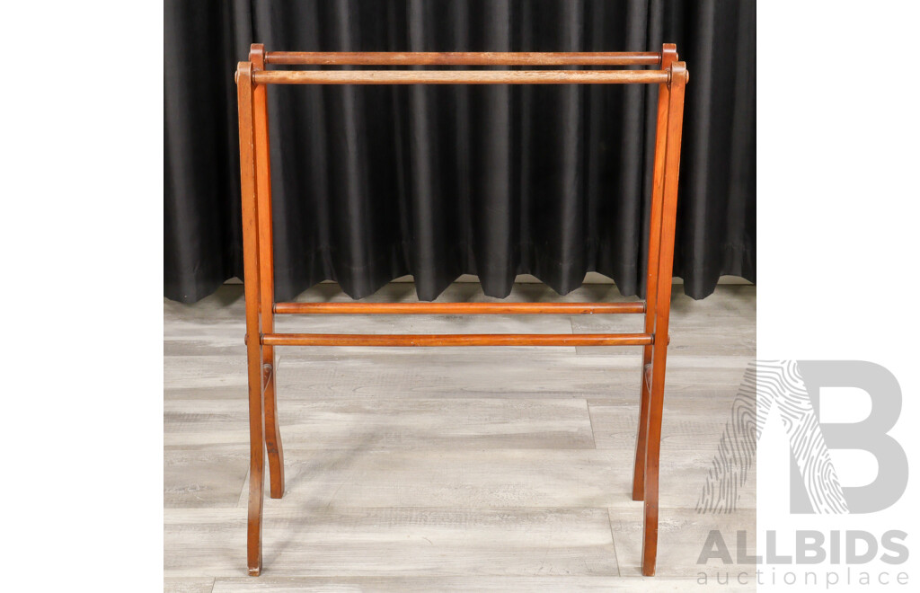 Edwardian Oak Towel Rail