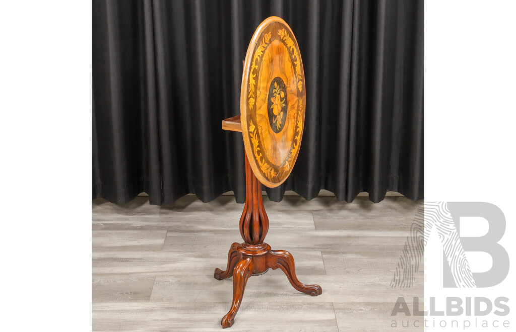 Victorian Inlaid Tilt Top Loo Table
