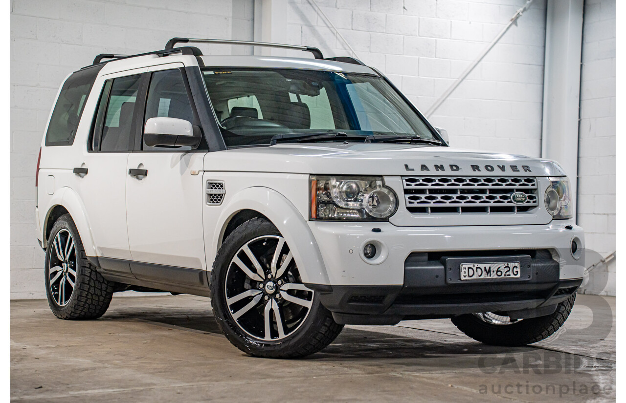 5/2012 Land Rover Discovery 4 3.0 SDV6 HSE MY12 4d Wagon Fuji White Turbo Diesel V6 3.0L - 7 Seater