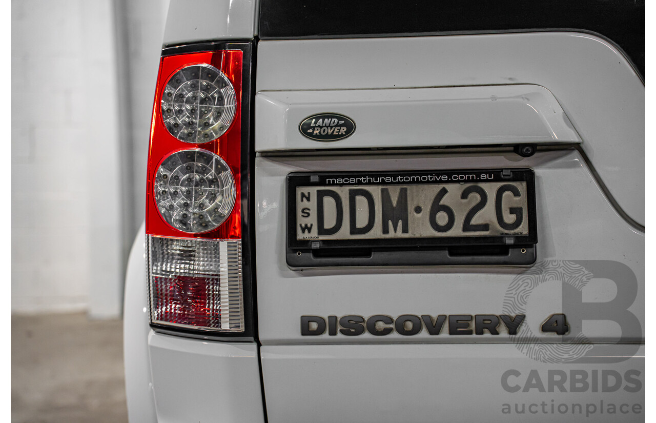 5/2012 Land Rover Discovery 4 3.0 SDV6 HSE MY12 4d Wagon Fuji White Turbo Diesel V6 3.0L - 7 Seater