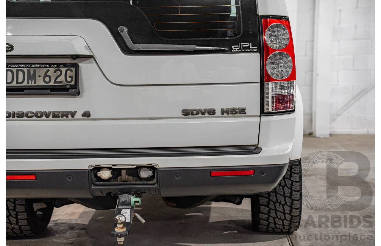 5/2012 Land Rover Discovery 4 3.0 SDV6 HSE MY12 4d Wagon Fuji White Turbo Diesel V6 3.0L - 7 Seater