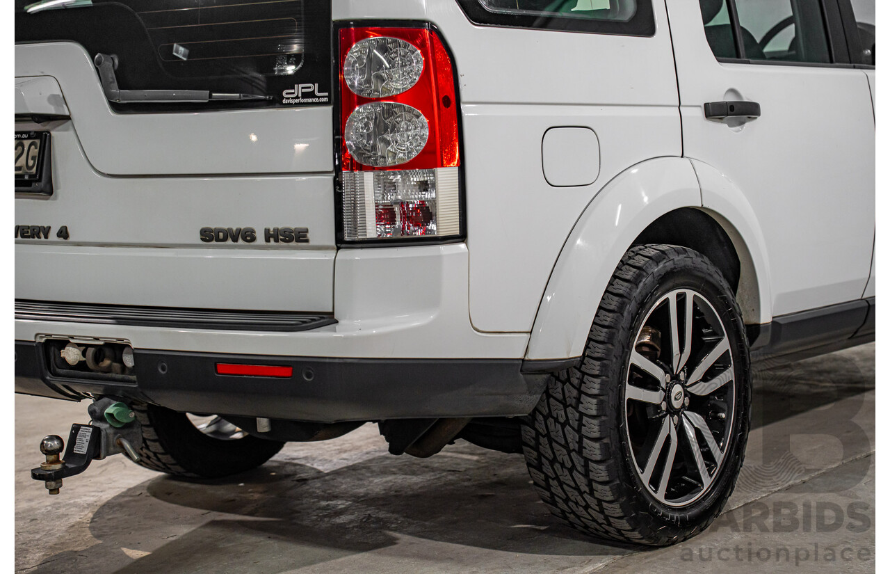 5/2012 Land Rover Discovery 4 3.0 SDV6 HSE MY12 4d Wagon Fuji White Turbo Diesel V6 3.0L - 7 Seater