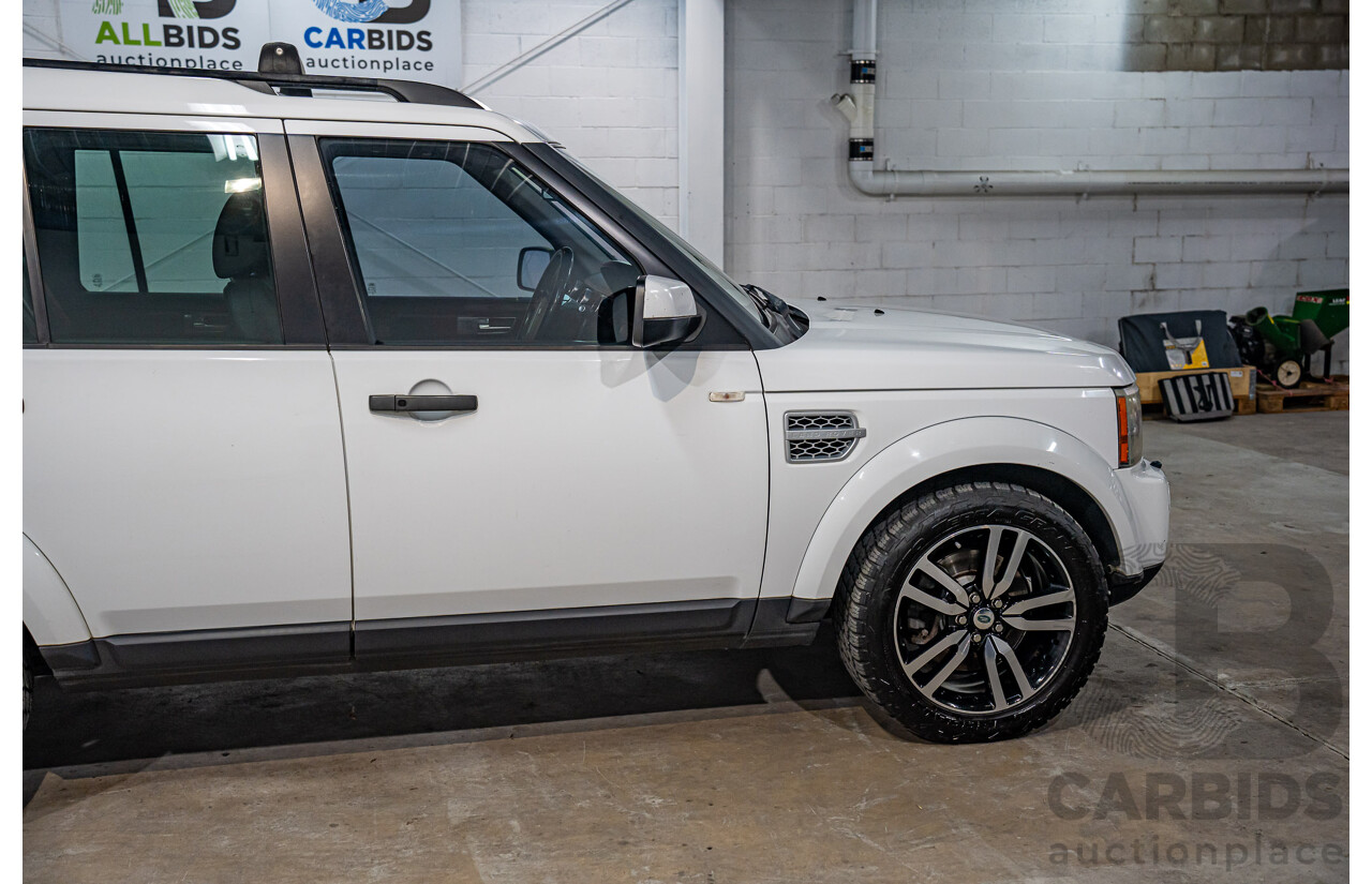 5/2012 Land Rover Discovery 4 3.0 SDV6 HSE MY12 4d Wagon Fuji White Turbo Diesel V6 3.0L - 7 Seater