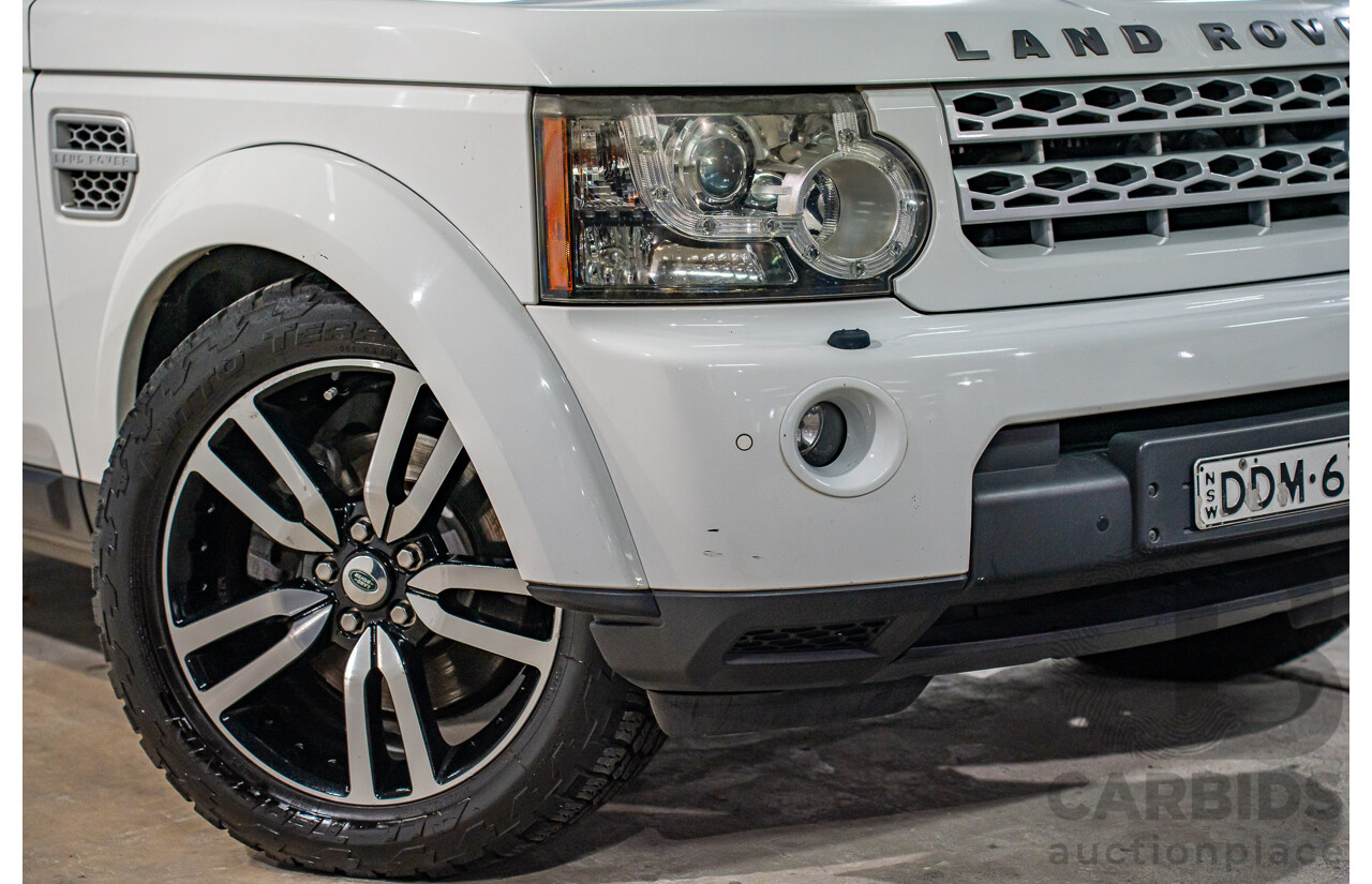5/2012 Land Rover Discovery 4 3.0 SDV6 HSE MY12 4d Wagon Fuji White Turbo Diesel V6 3.0L - 7 Seater