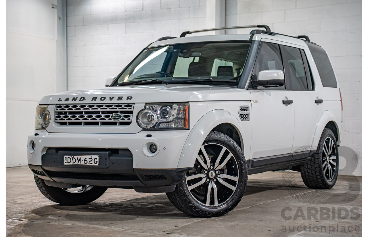 5/2012 Land Rover Discovery 4 3.0 SDV6 HSE MY12 4d Wagon Fuji White Turbo Diesel V6 3.0L - 7 Seater