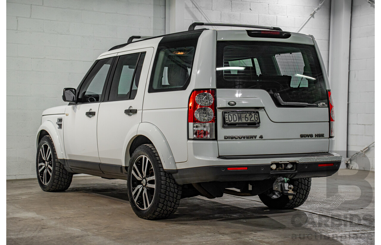 5/2012 Land Rover Discovery 4 3.0 SDV6 HSE MY12 4d Wagon Fuji White Turbo Diesel V6 3.0L - 7 Seater