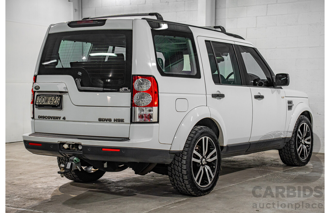 5/2012 Land Rover Discovery 4 3.0 SDV6 HSE MY12 4d Wagon Fuji White Turbo Diesel V6 3.0L - 7 Seater