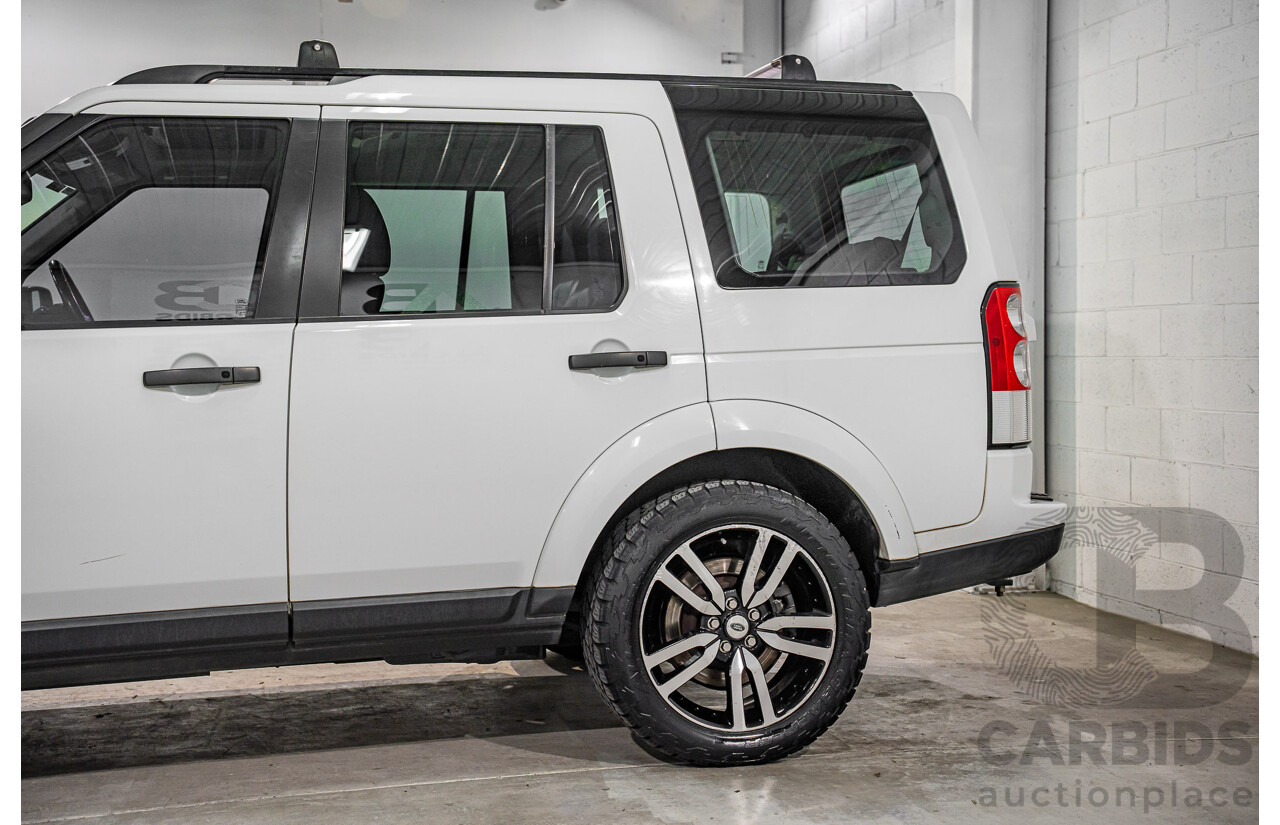 5/2012 Land Rover Discovery 4 3.0 SDV6 HSE MY12 4d Wagon Fuji White Turbo Diesel V6 3.0L - 7 Seater