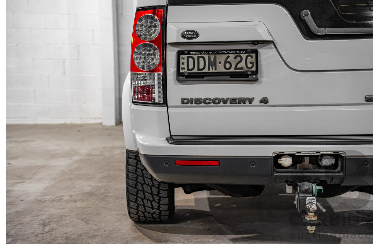 5/2012 Land Rover Discovery 4 3.0 SDV6 HSE MY12 4d Wagon Fuji White Turbo Diesel V6 3.0L - 7 Seater