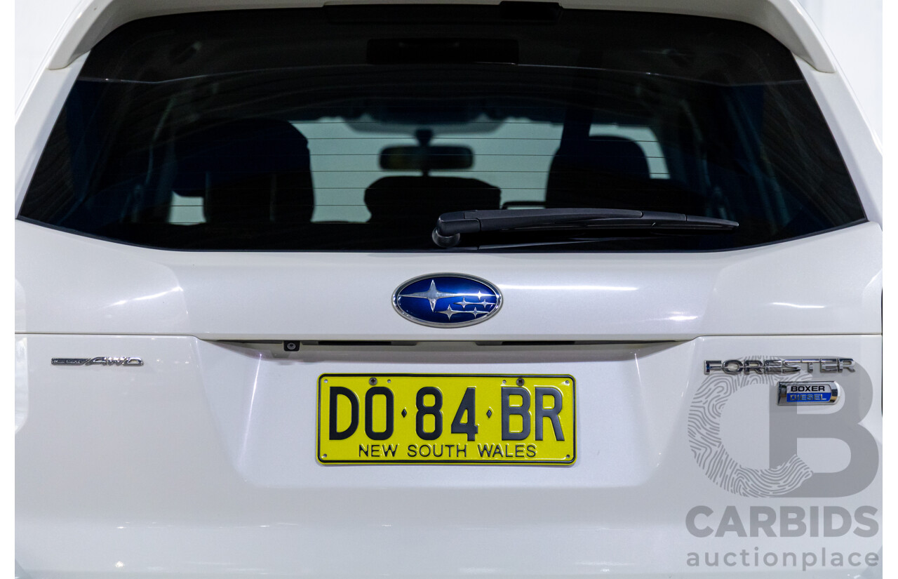 03/2016 Subaru Forester 2.0D-L (AWD) MY16 4d Wagon Crystal White Turbo Diesel 2.0L