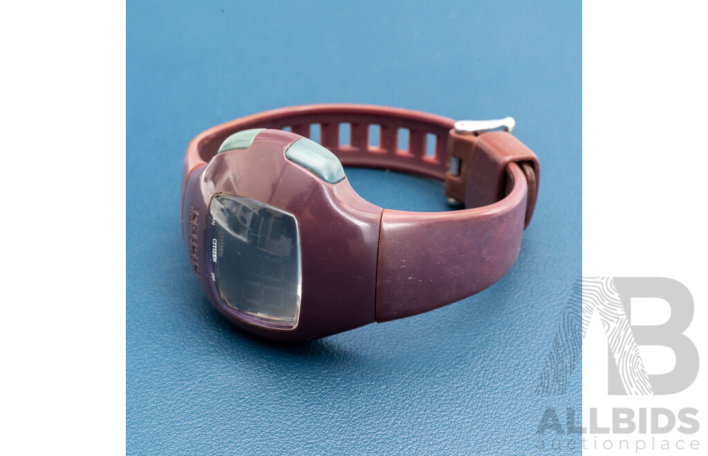 Citizen 1481010 Independent Vintage Digital Watch, D400-L18358, Aubergine