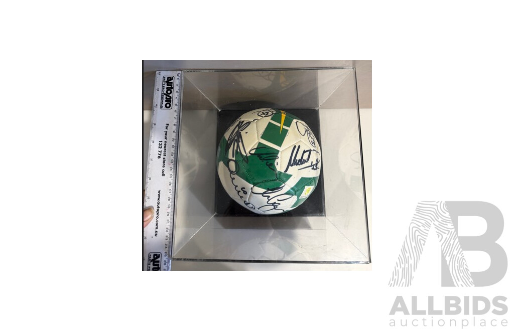 Signed 2010 Socceroos Team Ball (Boxed Display) – With Certificate of Authenticity