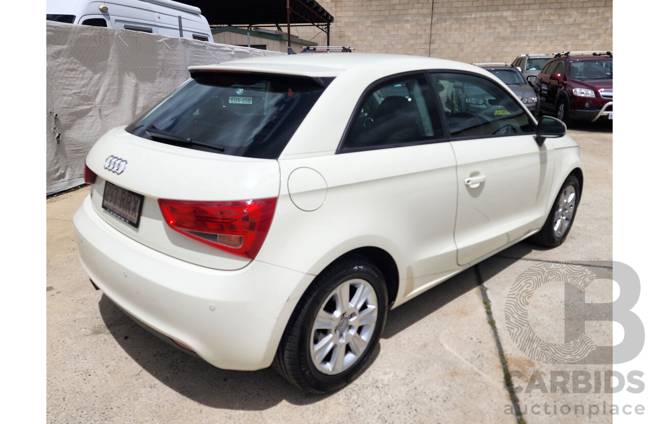 6/2011 Audi A1 1.4 TFSI Attraction 8X 3d Hatchback White 1.4L
