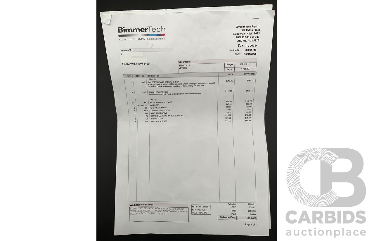 2/2011 BMW X1 xDrive23d E84 MY11 4d Wagon Deep Blue Sea Metallic Turbo Diesel 2.0L