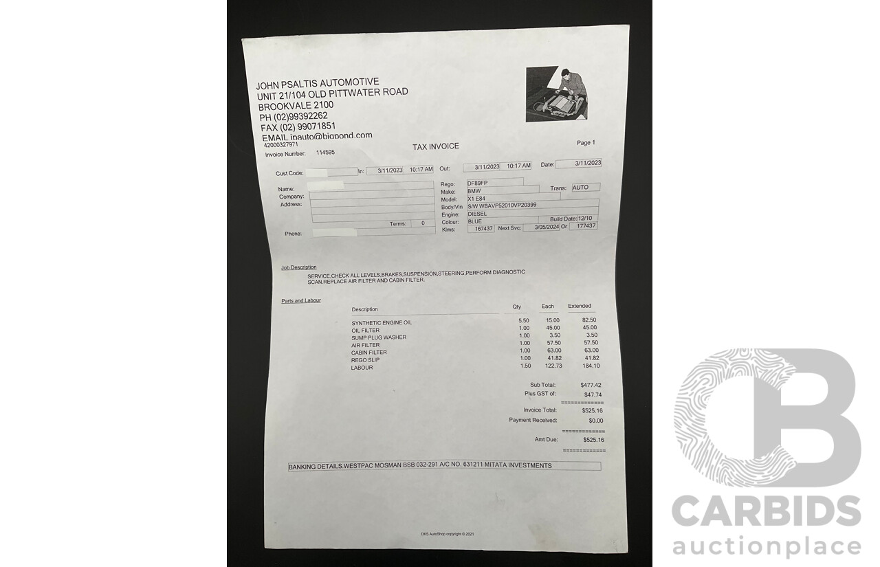 2/2011 BMW X1 xDrive23d E84 MY11 4d Wagon Deep Blue Sea Metallic Turbo Diesel 2.0L