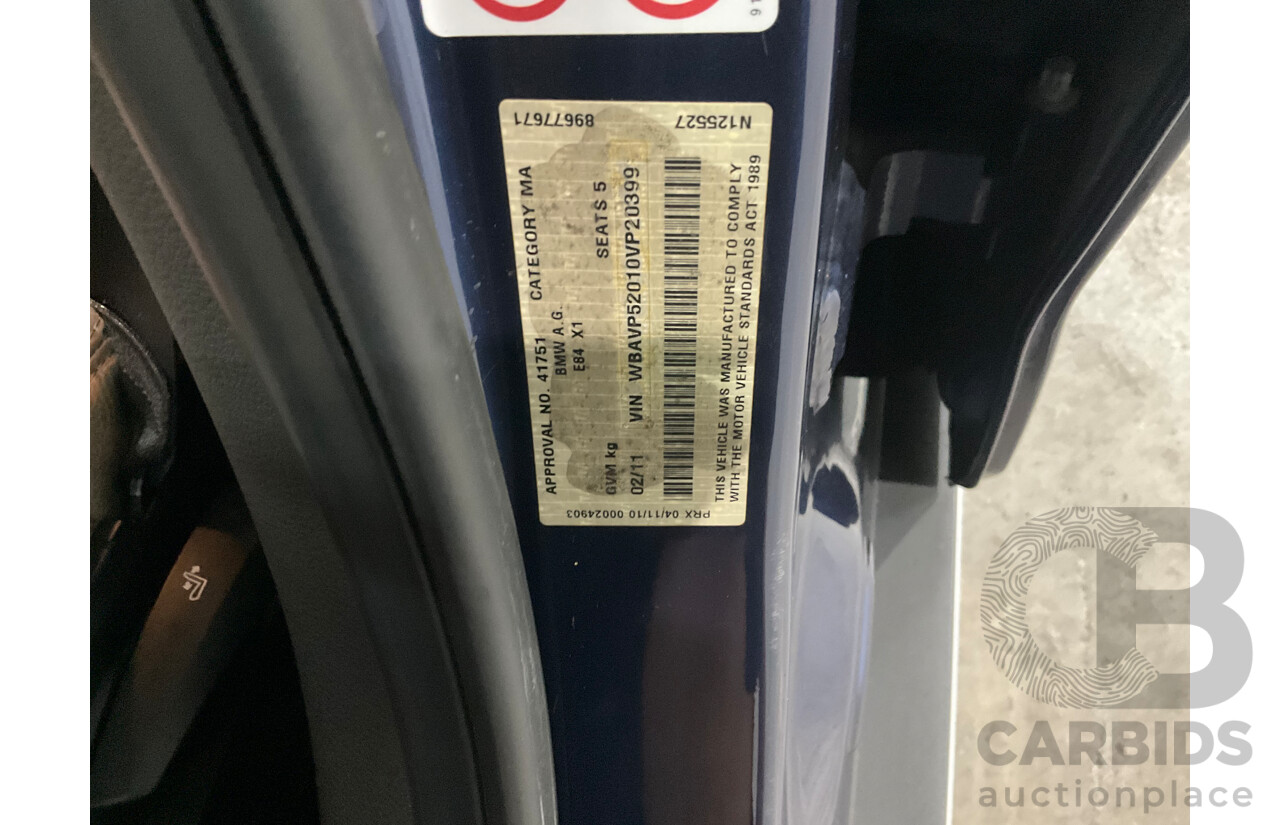 2/2011 BMW X1 xDrive23d E84 MY11 4d Wagon Deep Blue Sea Metallic Turbo Diesel 2.0L