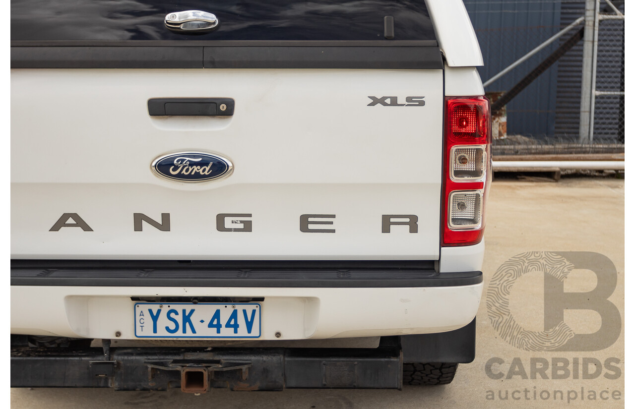 6/2013 Ford Ranger XLS (4x4) PX Dual Cab Utility White Turbo Diesel 3.2L