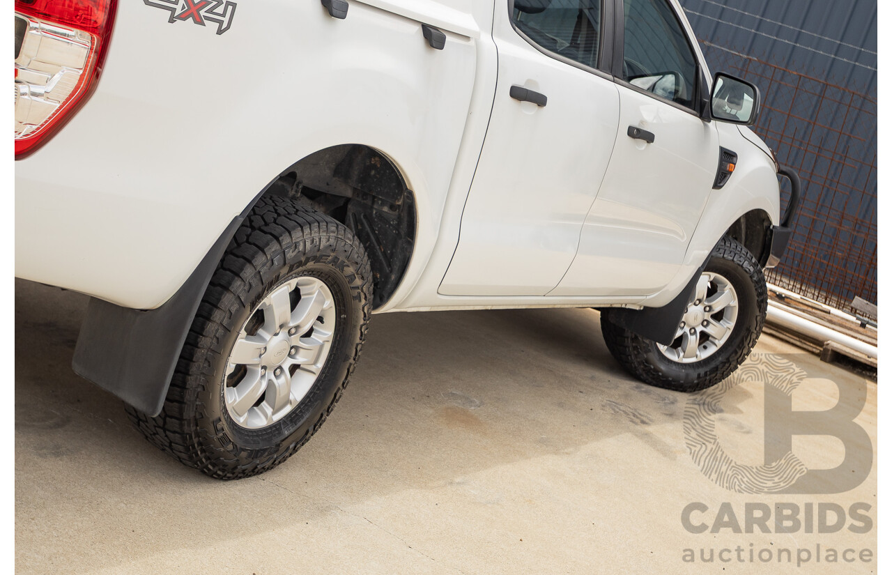 6/2013 Ford Ranger XLS (4x4) PX Dual Cab Utility White Turbo Diesel 3.2L