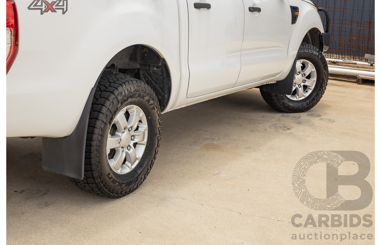 6/2013 Ford Ranger XLS (4x4) PX Dual Cab Utility White Turbo Diesel 3.2L