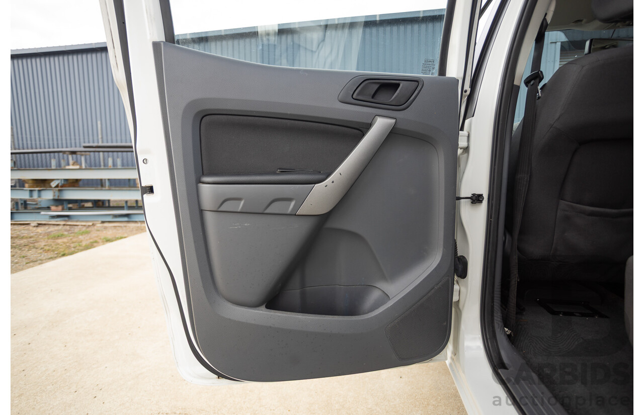 6/2013 Ford Ranger XLS (4x4) PX Dual Cab Utility White Turbo Diesel 3.2L