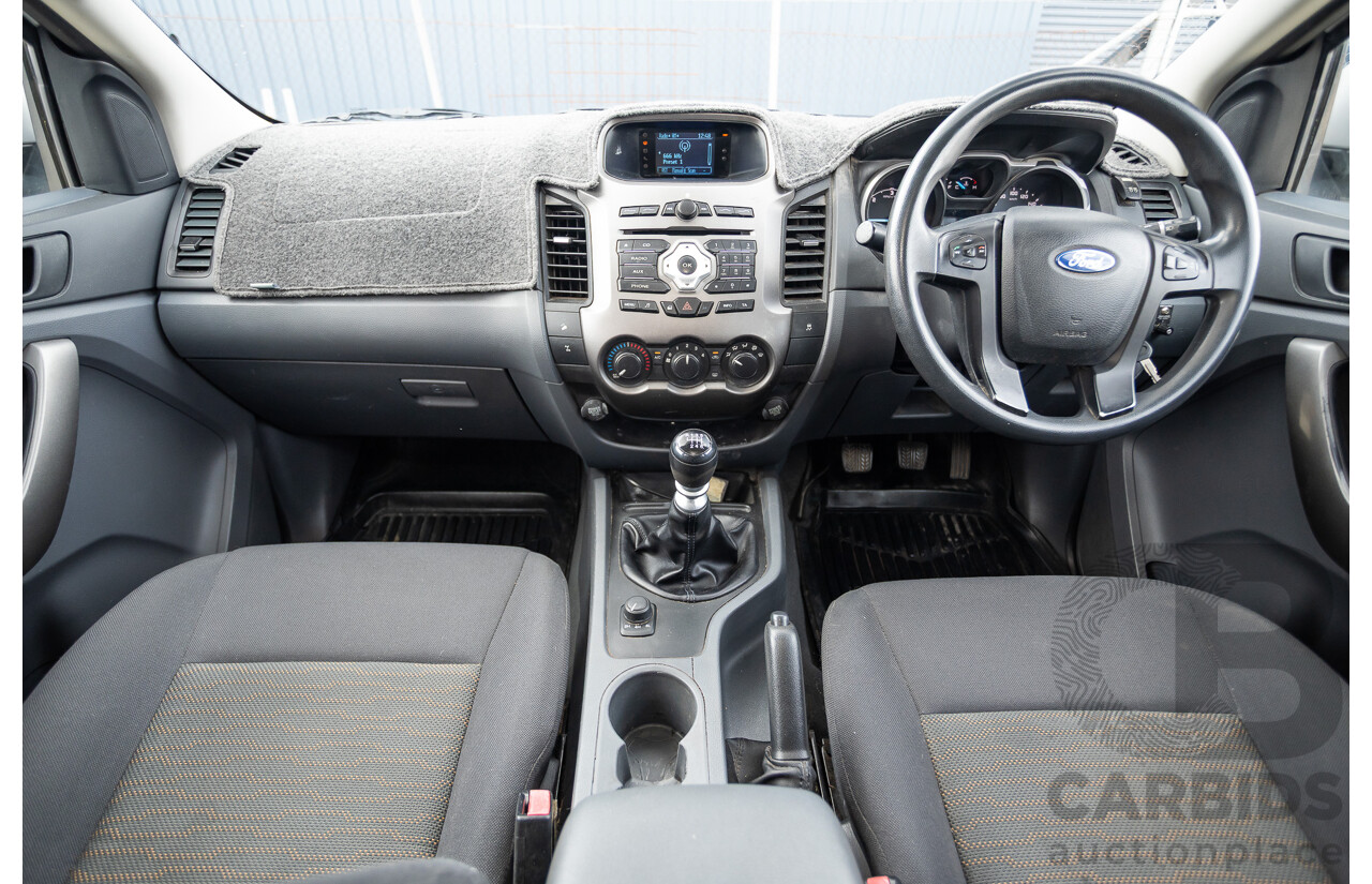 6/2013 Ford Ranger XLS (4x4) PX Dual Cab Utility White Turbo Diesel 3.2L