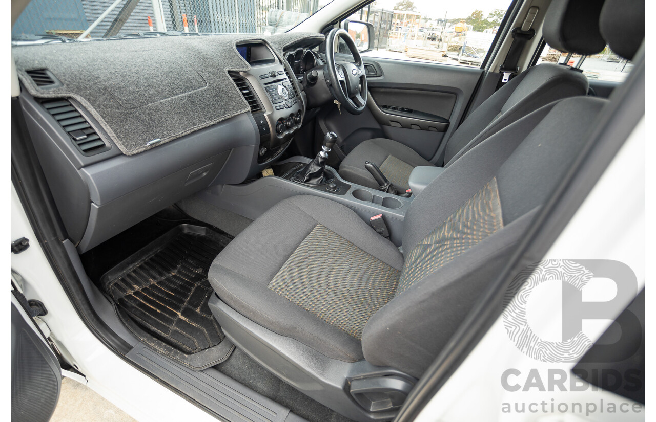 6/2013 Ford Ranger XLS (4x4) PX Dual Cab Utility White Turbo Diesel 3.2L