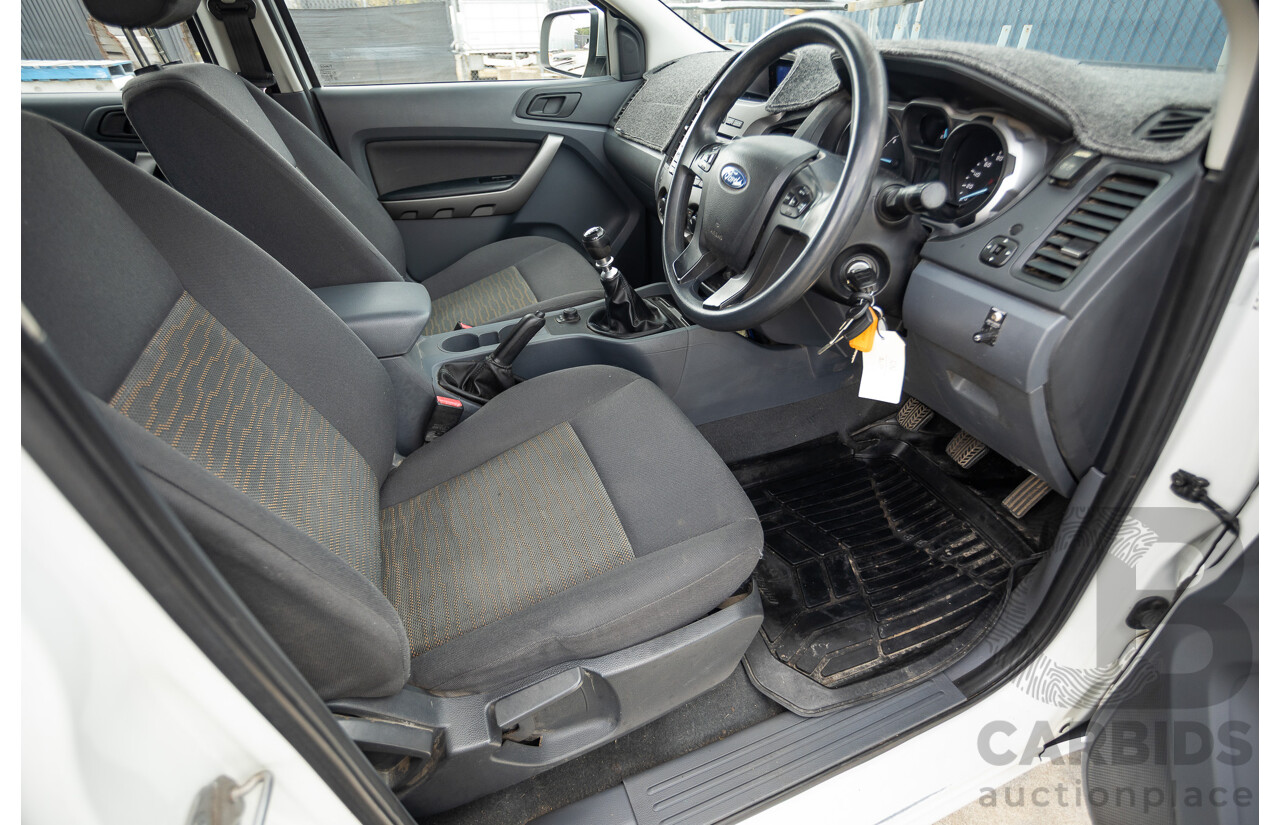 6/2013 Ford Ranger XLS (4x4) PX Dual Cab Utility White Turbo Diesel 3.2L