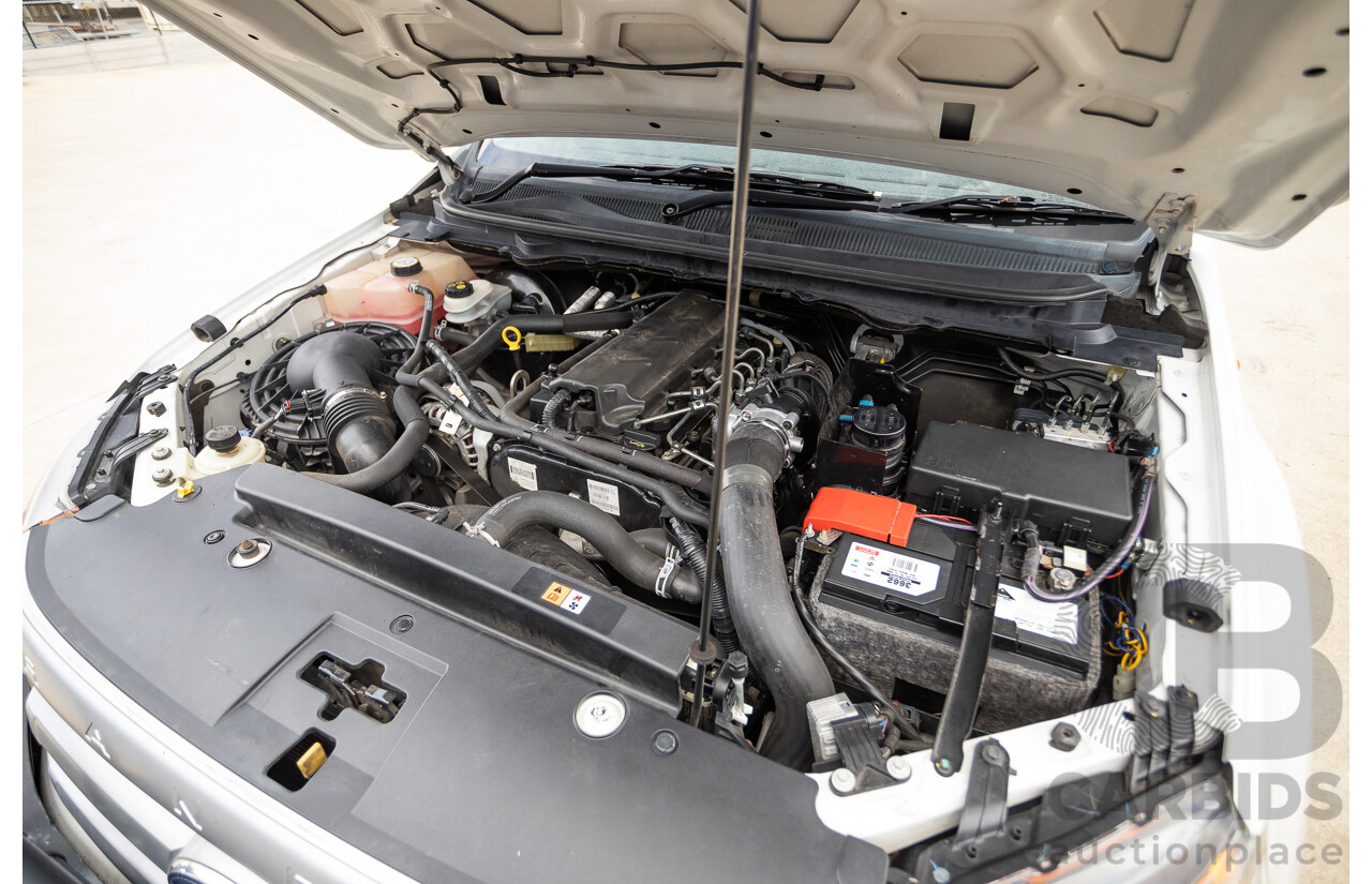 6/2013 Ford Ranger XLS (4x4) PX Dual Cab Utility White Turbo Diesel 3.2L