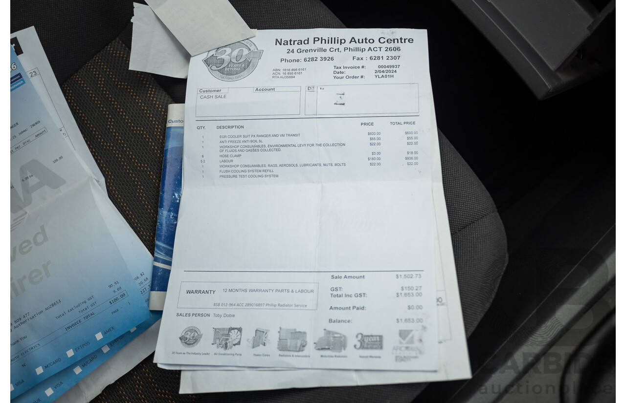 6/2013 Ford Ranger XLS (4x4) PX Dual Cab Utility White Turbo Diesel 3.2L