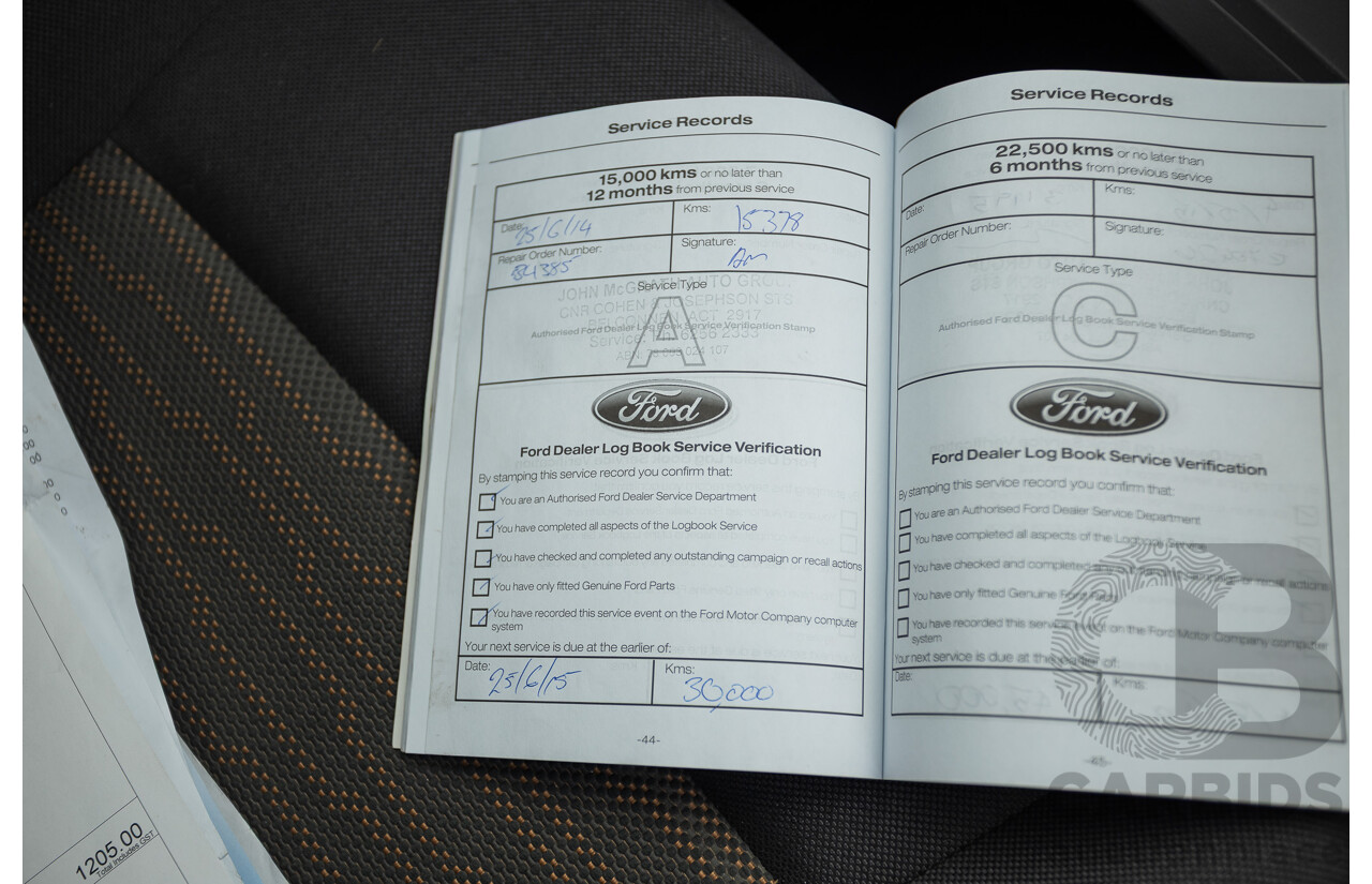 6/2013 Ford Ranger XLS (4x4) PX Dual Cab Utility White Turbo Diesel 3.2L