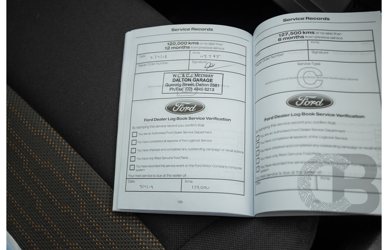 6/2013 Ford Ranger XLS (4x4) PX Dual Cab Utility White Turbo Diesel 3.2L