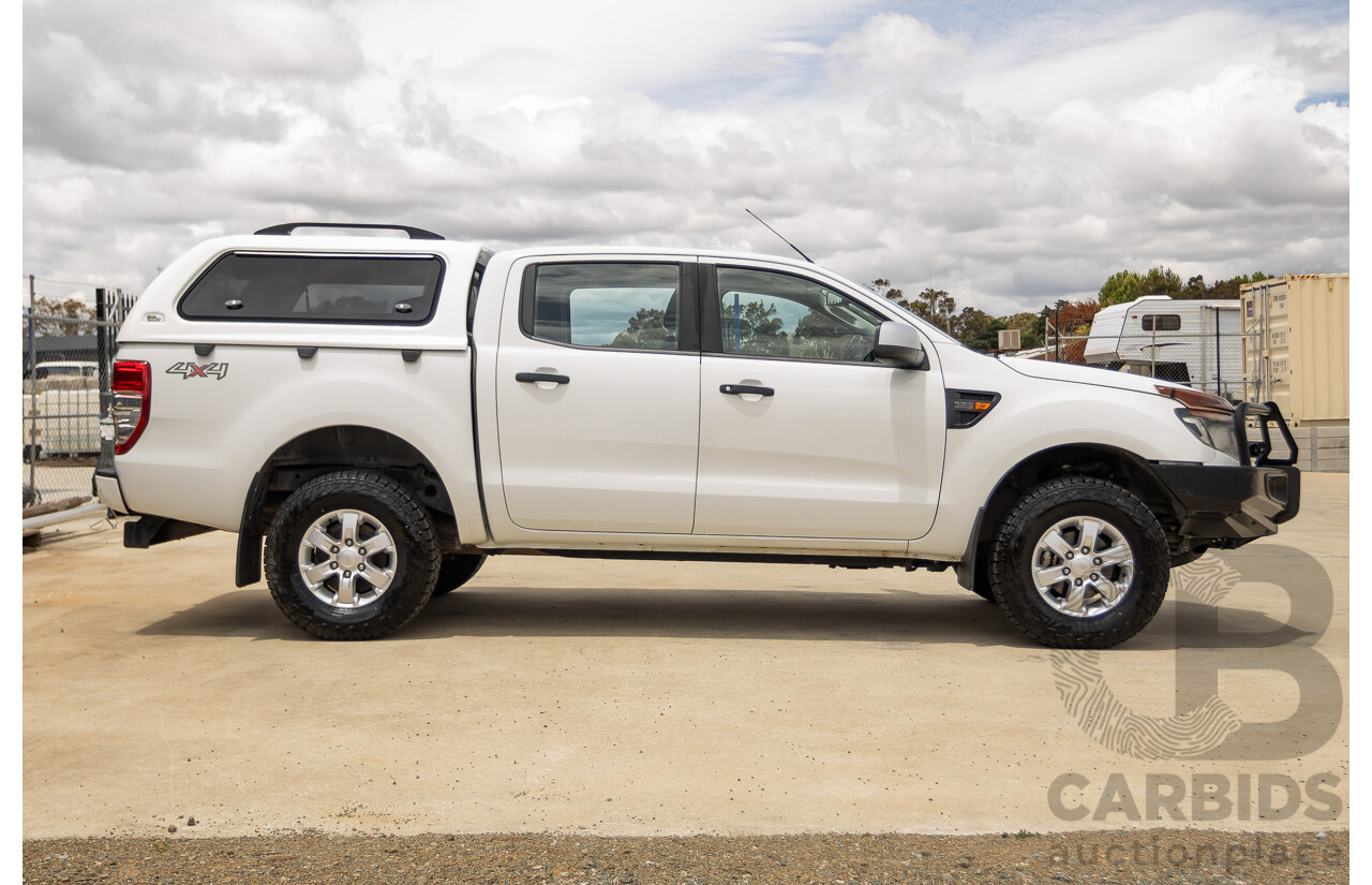 6/2013 Ford Ranger XLS (4x4) PX Dual Cab Utility White Turbo Diesel 3.2L