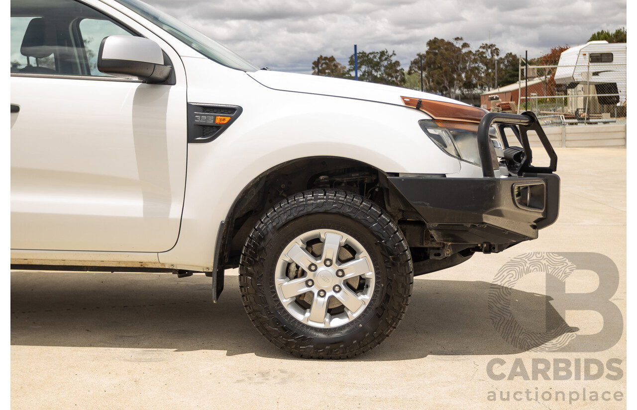 6/2013 Ford Ranger XLS (4x4) PX Dual Cab Utility White Turbo Diesel 3.2L
