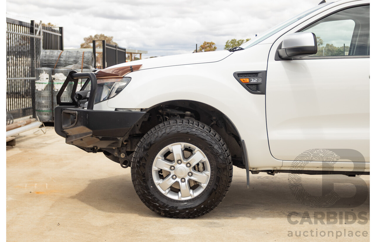 6/2013 Ford Ranger XLS (4x4) PX Dual Cab Utility White Turbo Diesel 3.2L