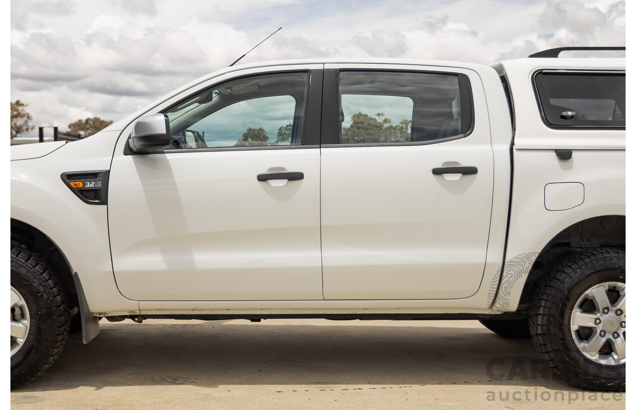 6/2013 Ford Ranger XLS (4x4) PX Dual Cab Utility White Turbo Diesel 3.2L