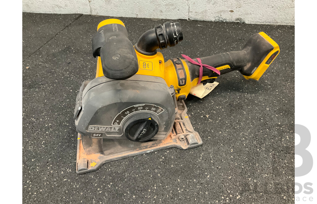 DeWALT 54V FlexVolt XR Cordless Brushless 125mm Wall Chaser (DCG200) with 9.0Ah Battery - Lot of 2