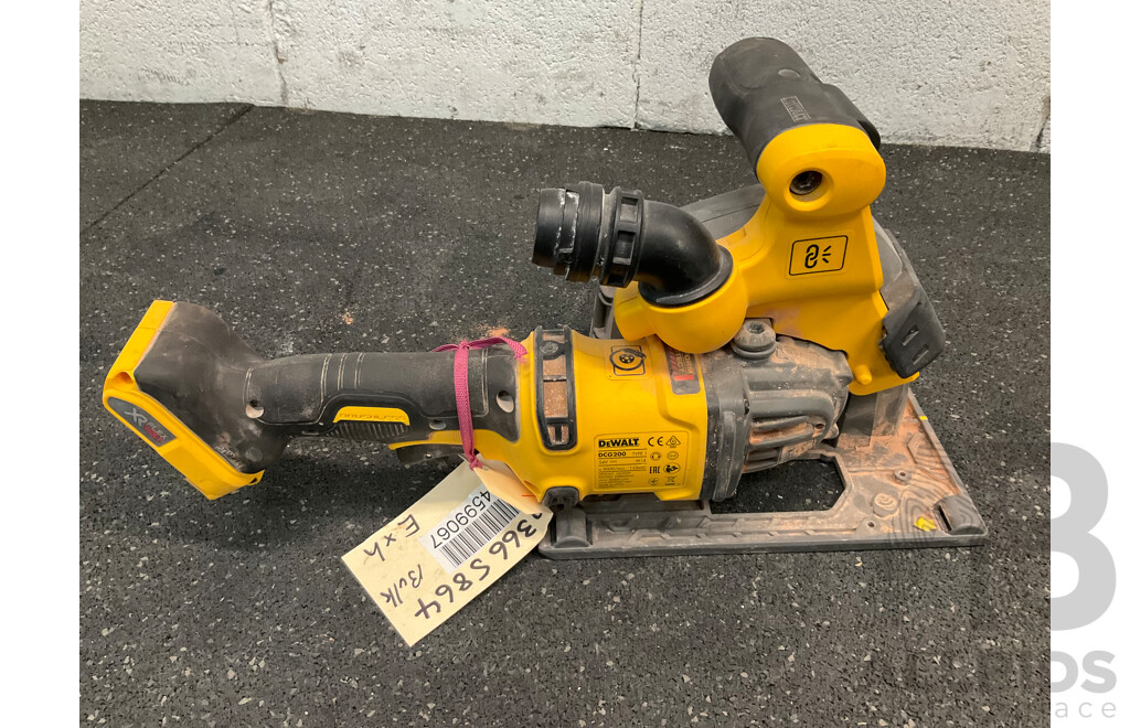 DeWALT 54V FlexVolt XR Cordless Brushless 125mm Wall Chaser (DCG200) with 9.0Ah Battery - Lot of 2