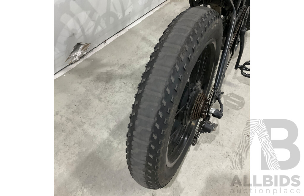 Black Fat Tire E-bike