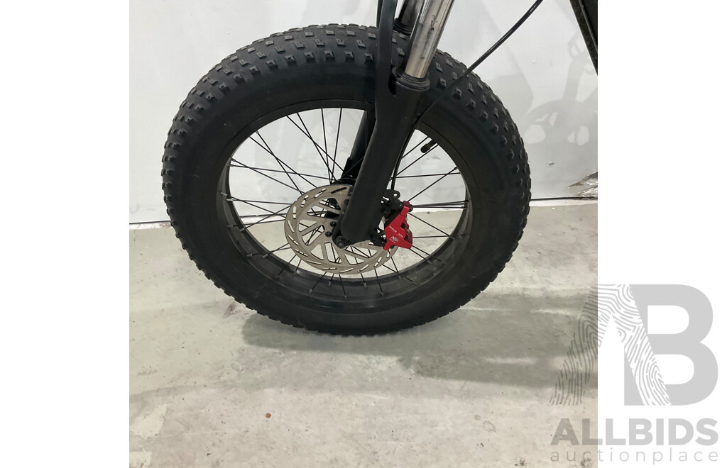 Black Fat Tire E-bike