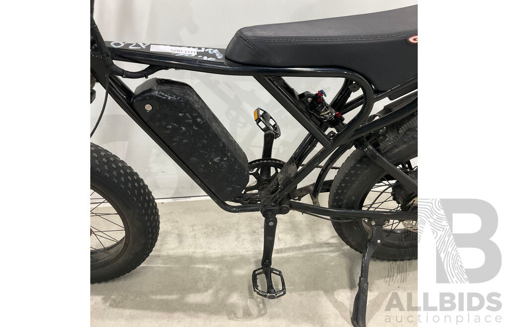 Black Fat Tire E-bike