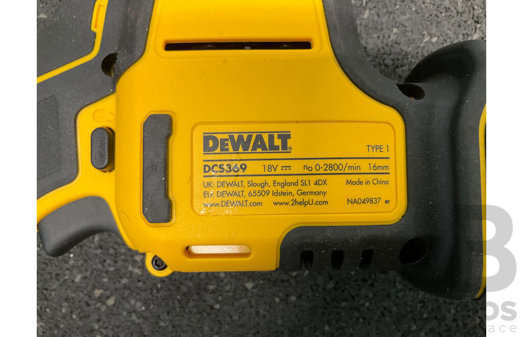 DeWALT 18V XR Brushless Reciprocating Saw (DCS369) Skin Only - ORP $269