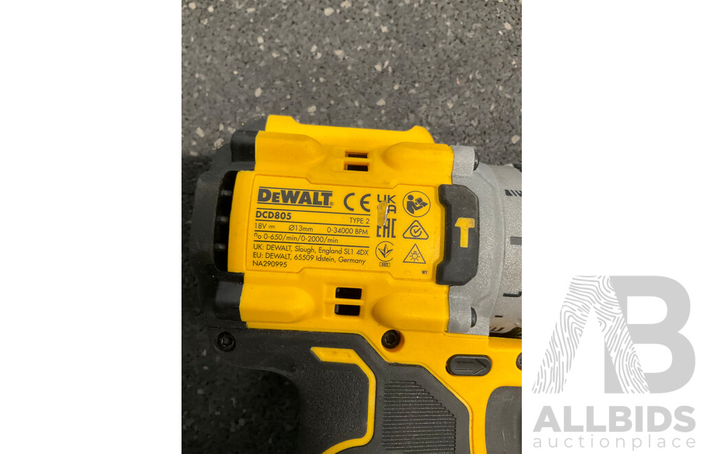 DeWALT 18V XR Brushless Hammer Drill (DCD805) Skin Only - ORP $309