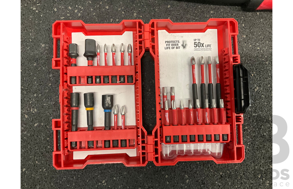 MILWAUKEE Impact Driver Bit Set and TROJAN Bolt Cutter - Lot of 2