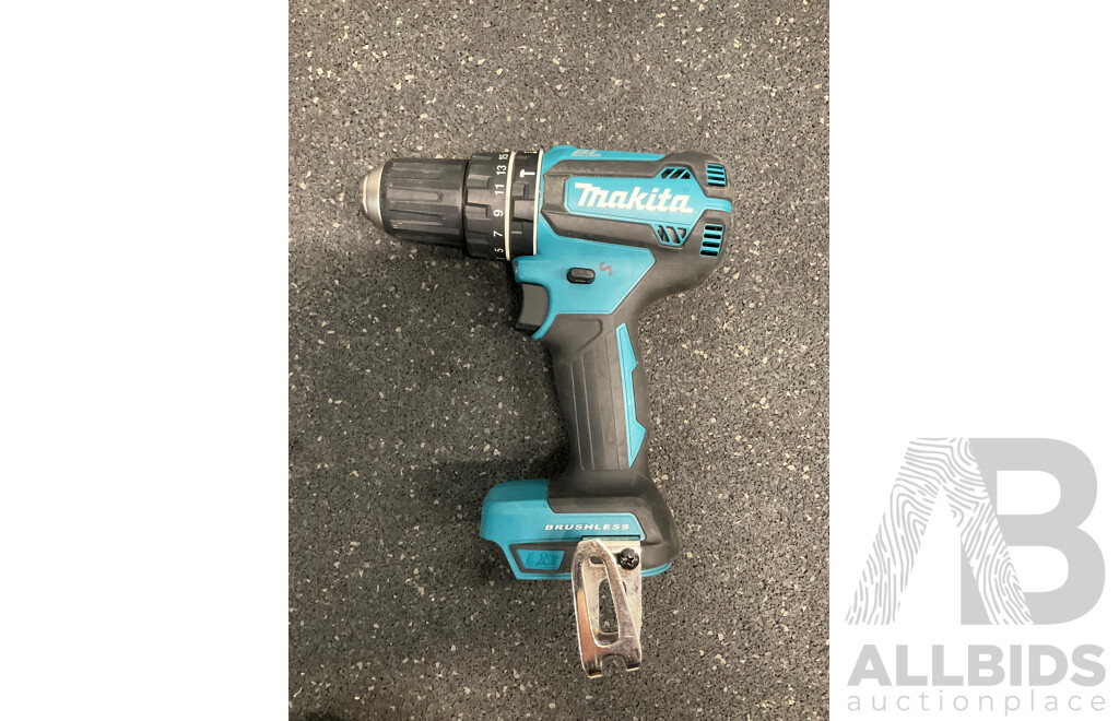 MAKITA 18V LXT Brushless Set - Hammer Drill Driver (DHP485) , Impact Driver (DTD153), Battery Charger (DC18SD) and 5.0Ah Battery - Lot of 4